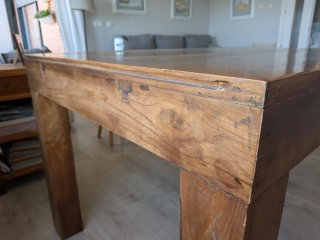 Mesa comedor madera teca 140x90 cm