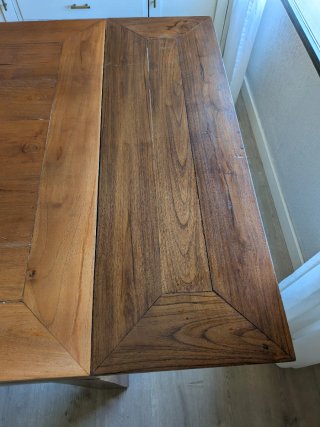 Mesa comedor madera teca 140x90 cm