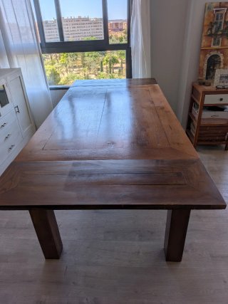 Mesa comedor madera teca 140x90 cm