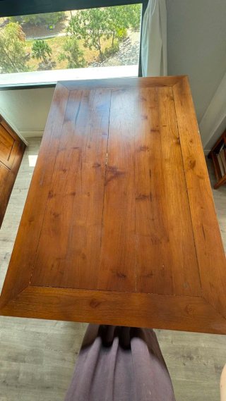 Mesa comedor madera teca 140x90 cm