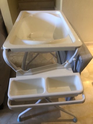 Bañera cambiador bebé + bañera adaptable