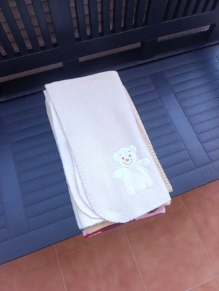 Lote manta bebé peluche oso y ovejita