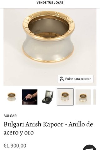 Anillo Bulgari Acero y Oro 18-k