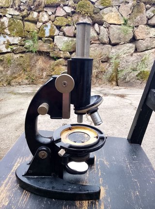 Microscopio Carl Zeiss Antiguo