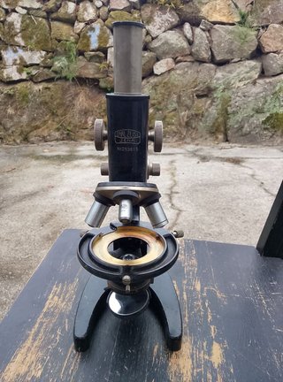 Microscopio Carl Zeiss Antiguo