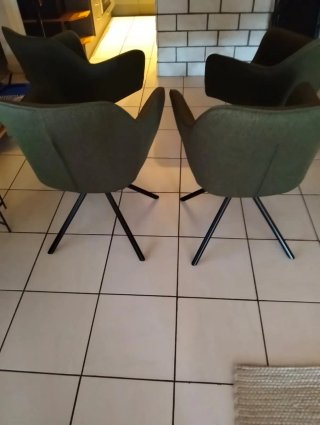 Sillas de comedor verde