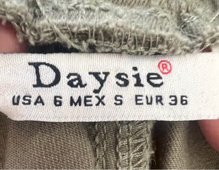 Pantalones cargo verde militar con cremalleras Añg