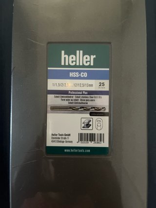 Estuche brocas cobalto Heller HSS-CO 25 uds