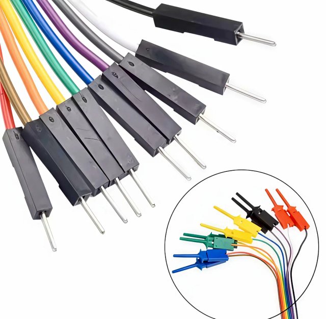 10 Cables Pinza Gancho Prueba Multiusos