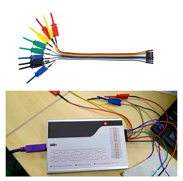 10 Cables Pinza Gancho Prueba Multiusos