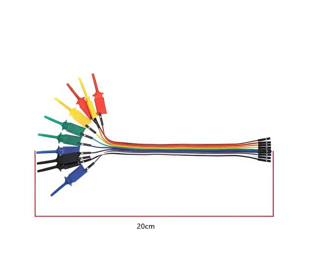 10 Cables Pinza Gancho Prueba Multiusos