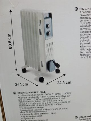 Equation Radiador Aceite 1500W