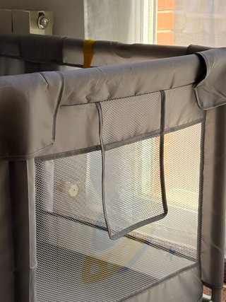 Parque infantil Luxbaby gris 120x120cm