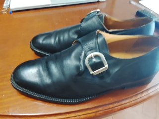 Zapatos Monk Strap Piel Negro Angel Infantes