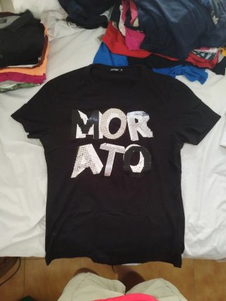 Camiseta Antonio Morato XL Negra Lentejuelas