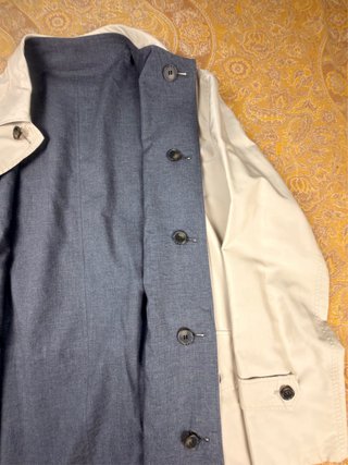 Gabardina Zara Man Reversible Beige/Gris Talla M