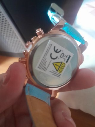 Orologio donna  celeste e oro