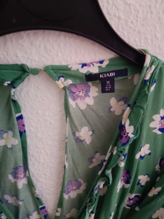 Mono corto floral verde