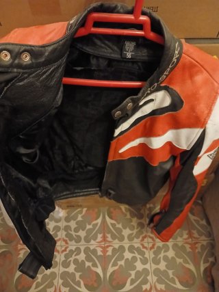 Chaqueta Moto Cuero Racing Talla 56