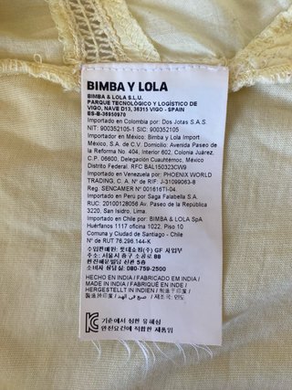 Blusa Bimba y Lola amarilla