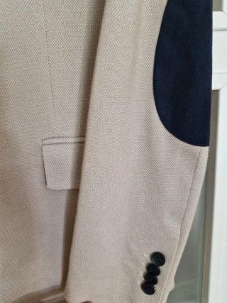 Chaqueta Beige Slim Fit Talla 46