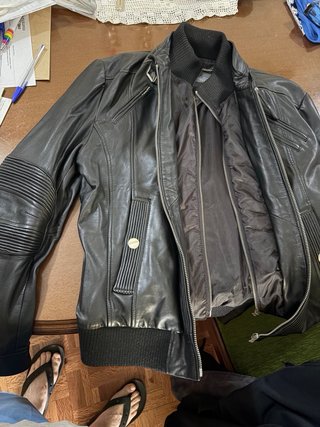 Cazadora Piel Zara Talla M