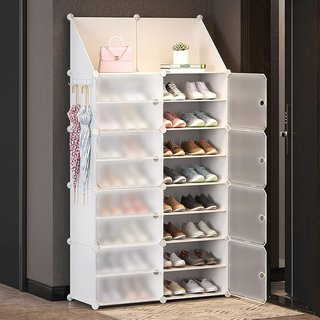 Zapatero Modular 2x8 Niveles Blanco