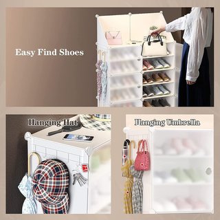 Zapatero Modular 2x8 Niveles Blanco