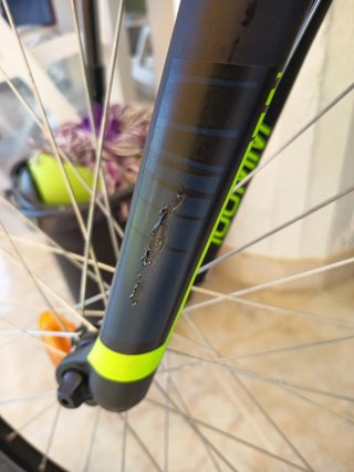 Bicicleta Rockrider ST500 Limón