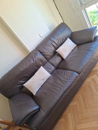 Divano in pelle GRANCONFORT marrone 3 posti