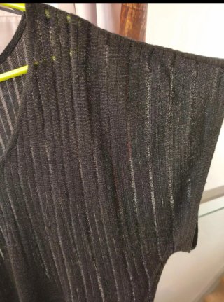 Vestido corto negro efecto traslúcido, ibicenco