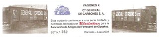 SET 2 VAGONES TIPO X RENFE H0 ELECTROTREN
