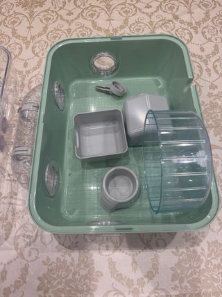 Jaula Hámster Plástico con Tubos y Casa
