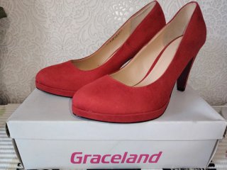 Zapatos tacón rojos Graceland