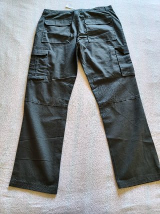 Pantaloni cargo uomo cotone grigio scuro