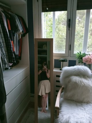 Falda asimétrica Zara beige agotada