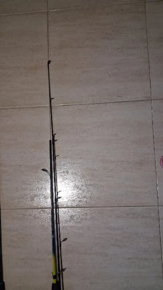 4 Cañas de pescar con carrete azul, o por separado