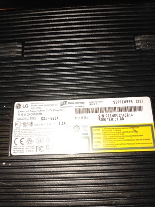Grabadora DVD Externa LG GSA-E60N USB