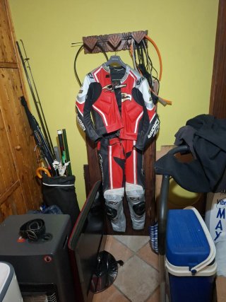Traje de moto de cuero 2 piezas