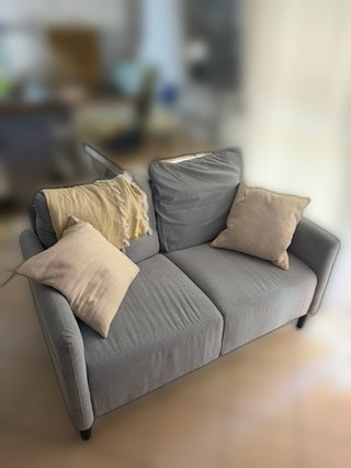 Divano 2 posti IKEA tessuto grigio