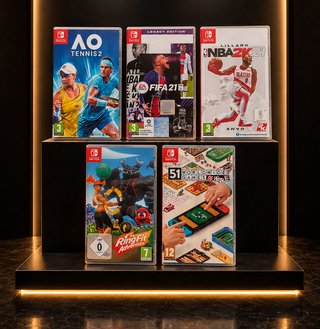 Pacchetto Giochi Nintendo Switch: FIFA 21, NBA 2K21, AO