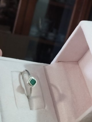 Anillo Plata Ley Esmeralda Brasil