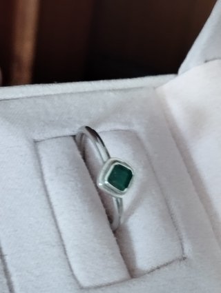 Anillo Plata Ley Esmeralda Brasil