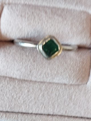 Anillo Plata Ley Esmeralda Brasil