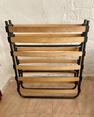 Somier plegable 80cm madera y metal