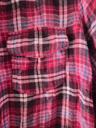 Camisa Hollister cuadros rosa talla L