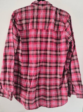 Camisa Hollister cuadros rosa talla L