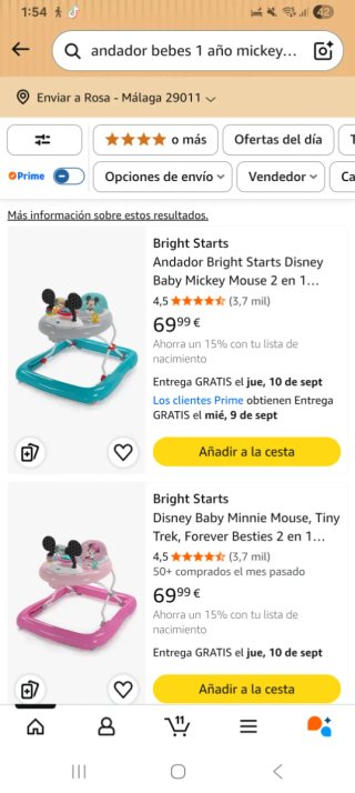 Andador bebé Mickey Mouse