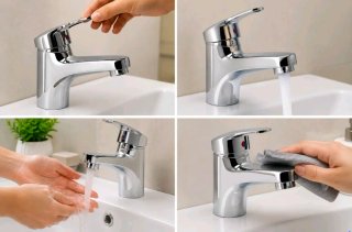 Rubinetto Miscelatore Bagno Cromato Universale Lav
