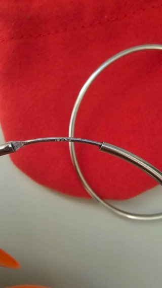 Pendientes Aro Plata de ley 925 Grandes